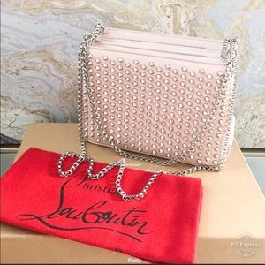 Christian Louboutin Triloubi Pink Studded ChainBag